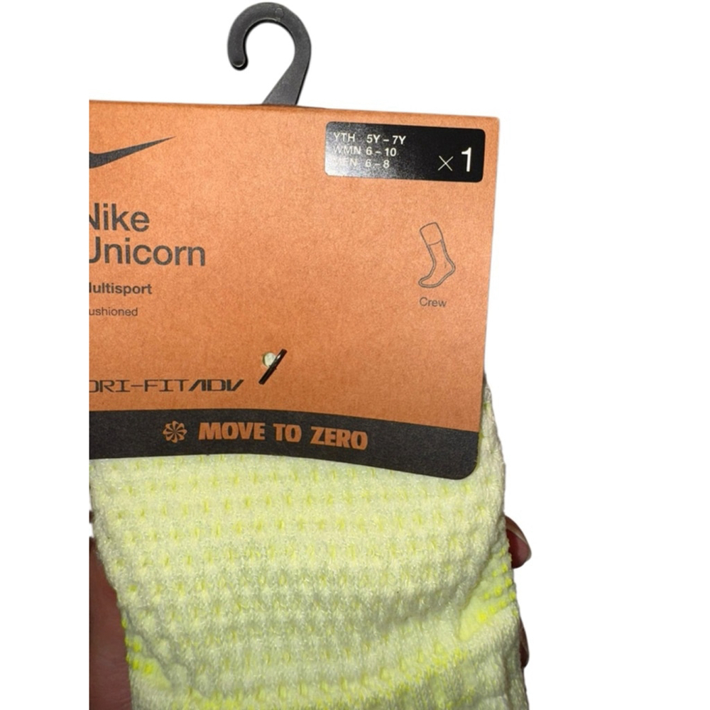 Men's Nike M unicorn Yellow Black Dri-FIT Unicorn Athletic Crew Socks - Picture 4 of 4
